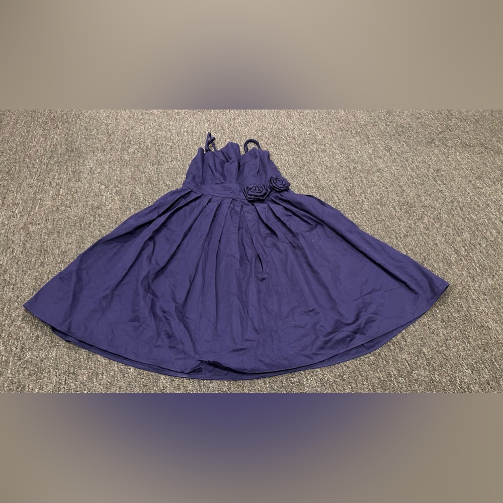 EUC H&M women’s Sz 8 sleeveless sun dress purple flare gorgeous formal flowers